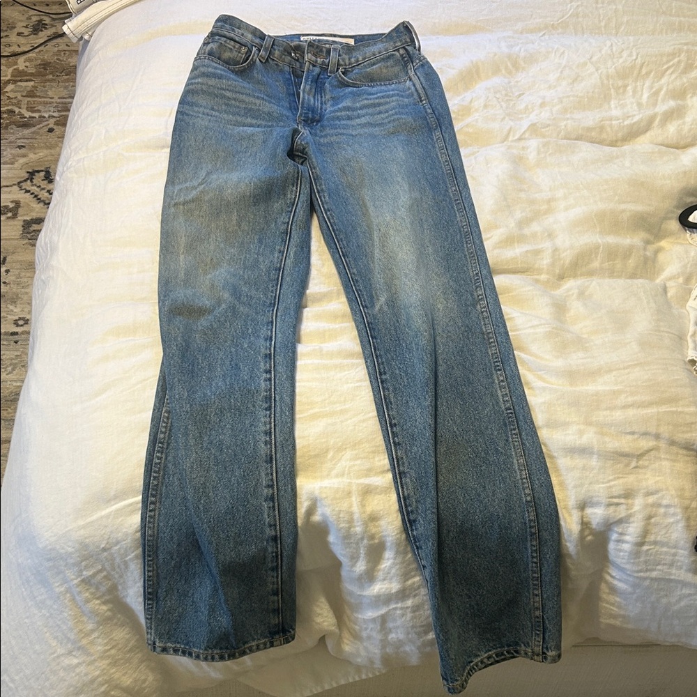 GRLFRND Straight Leg Denim Jeans